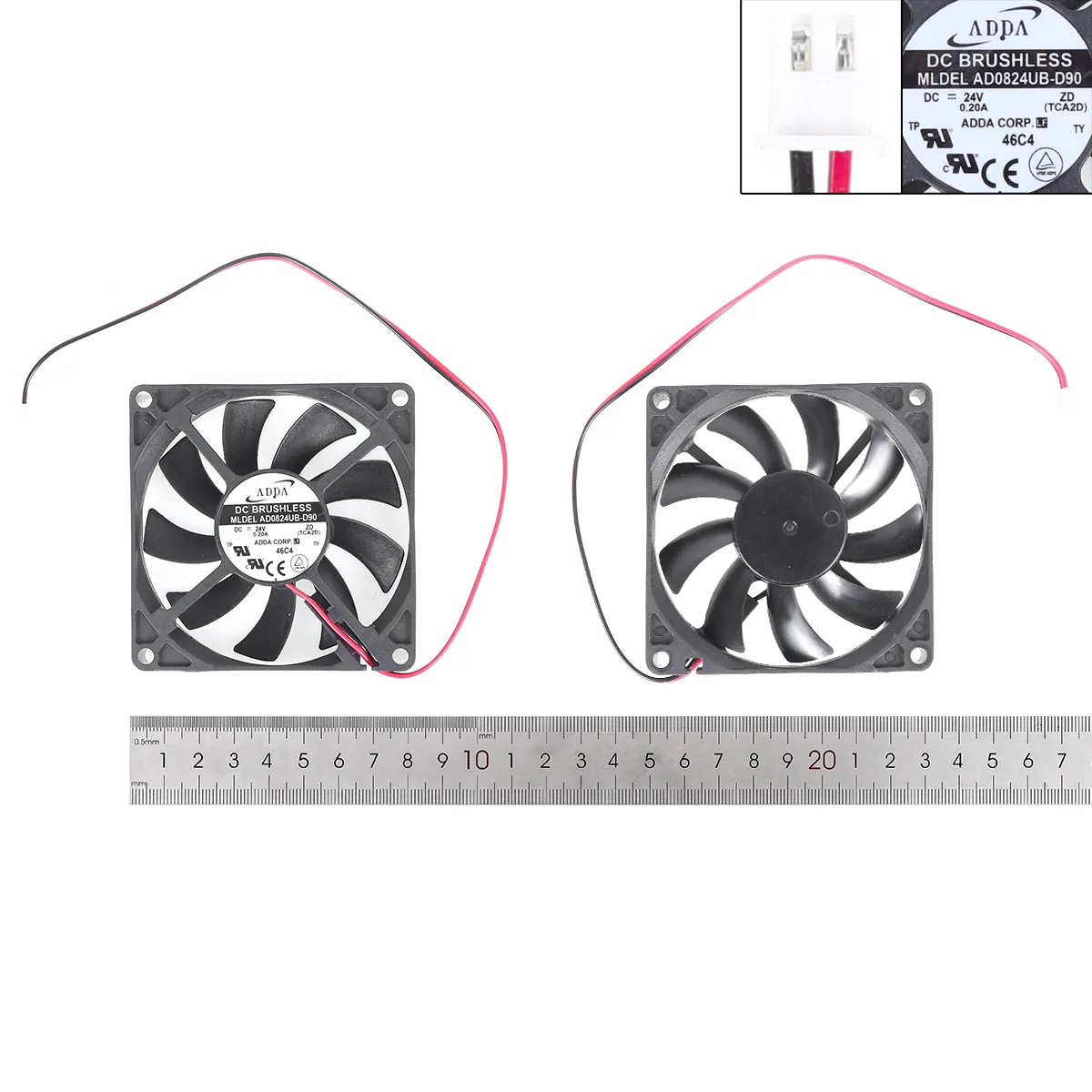 Picture of ADDA AD0824UB-D90 G DC 24V 0.20A 80x80x15mm Server Cooling Fan